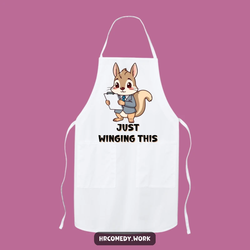 Funny Squirrel Apron: Chef's Confused Assistant for Hilarious Kitchen Gifts