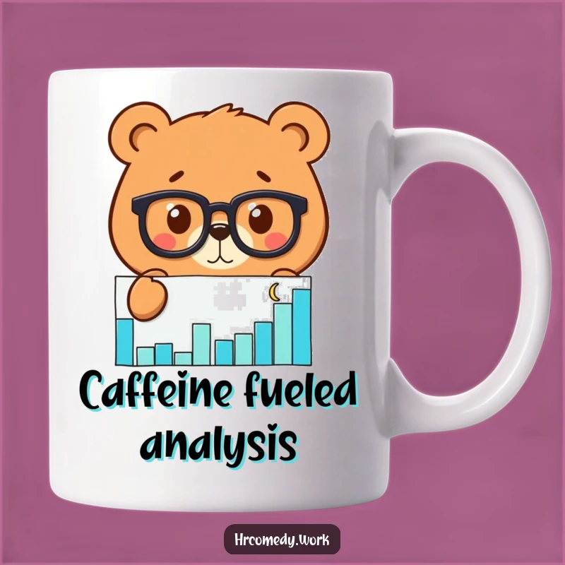 Funny Bear Glasses Mug: Intense Data Analyst Humor for Smart Gifts