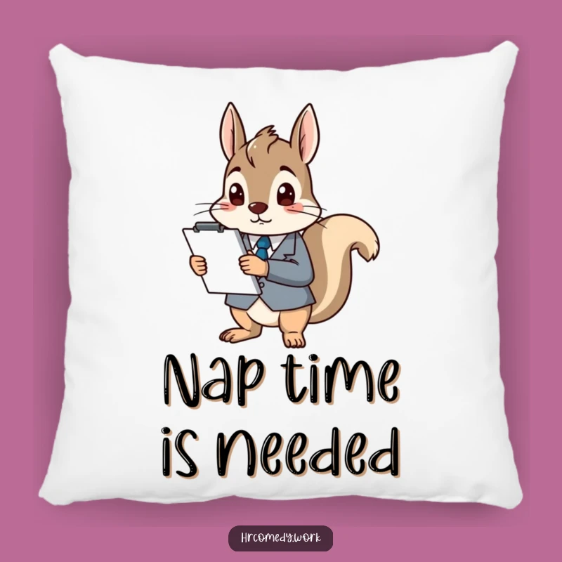 Funny Squirrel Pillow: Soft Confused Executive Cushion for Cozy Humorous Decor