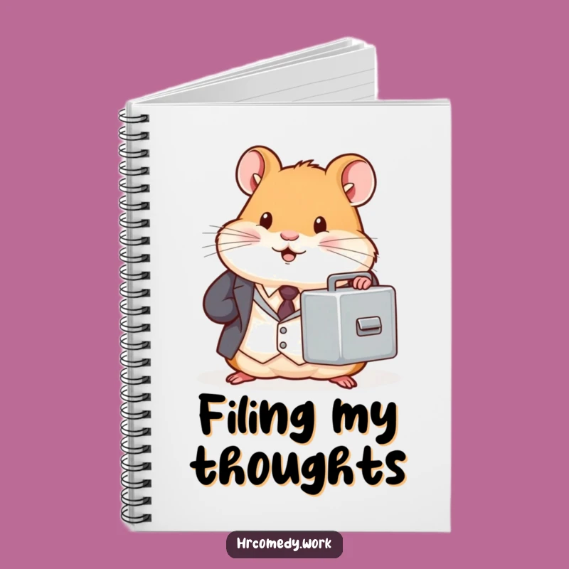 Funny Hamster Suit Notebook - Tiny Office Filing Cabinet Journal Gift