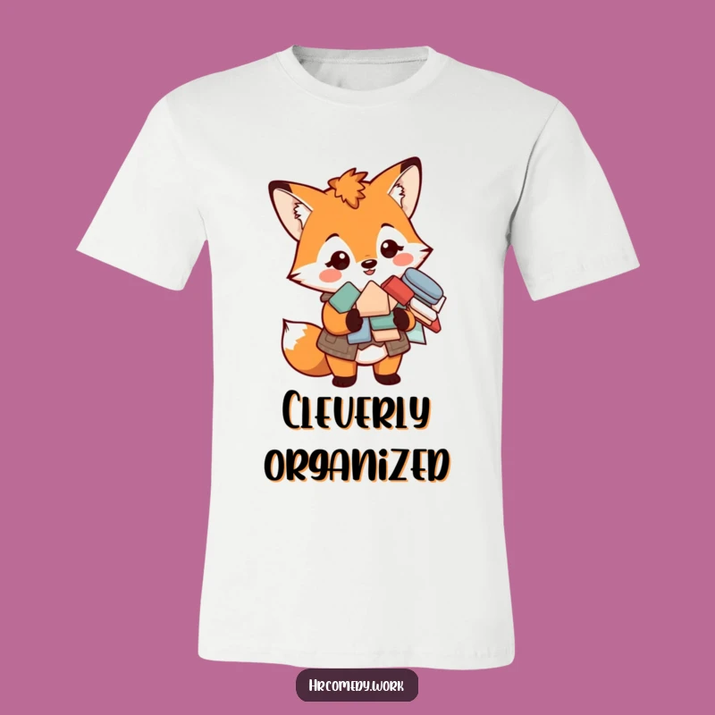 Funny Fox Vest T-Shirt: Dapper Paperwork Tee for Smart Gifts