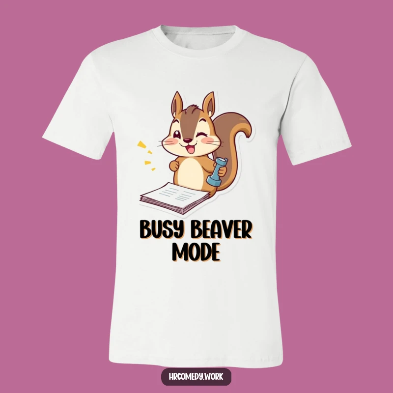 Funny Squirrel Stamping Documents T-Shirt: Unleash Your Inner Hustler!